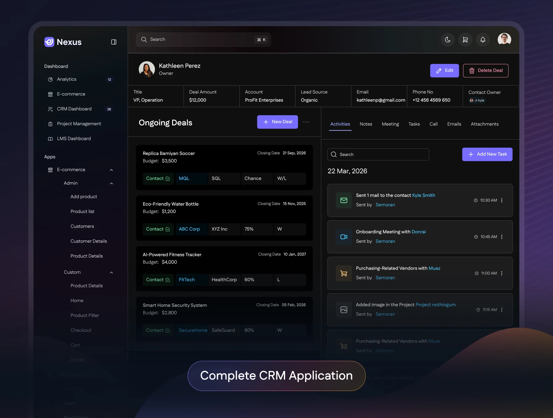 Nexus - Modern SaaS Dashboards & Applications UI Kit (Light & Dark Mode) 5