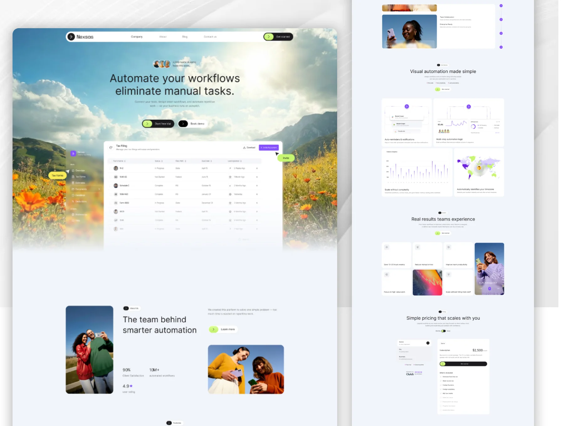 Nexus — SaaS Workflow Automation Figma Template