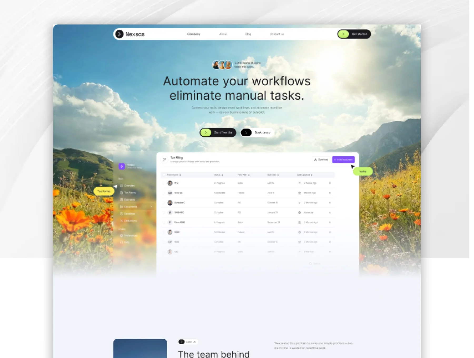 Nexus — SaaS Workflow Automation Figma Template 3