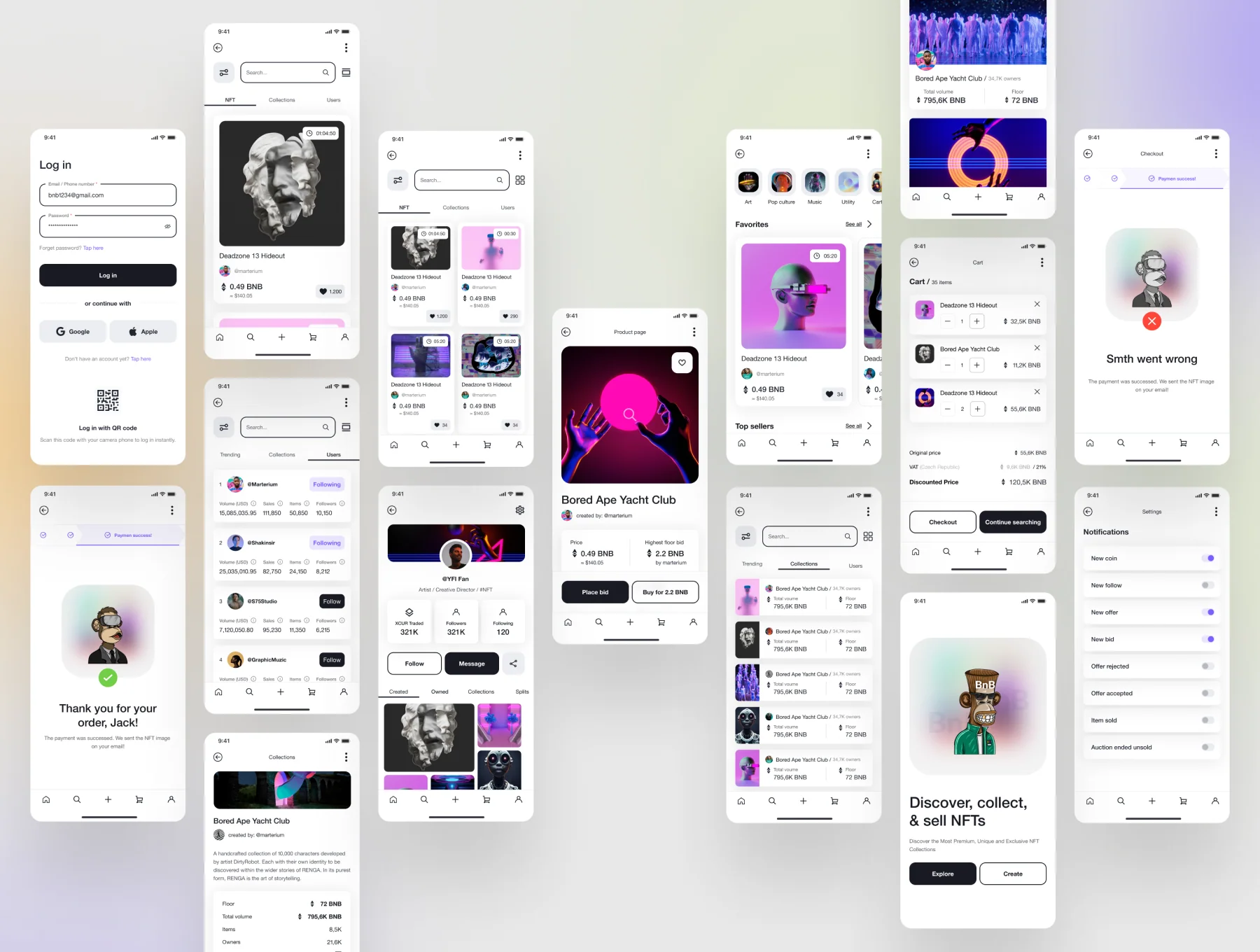 NFT app UI kit 5