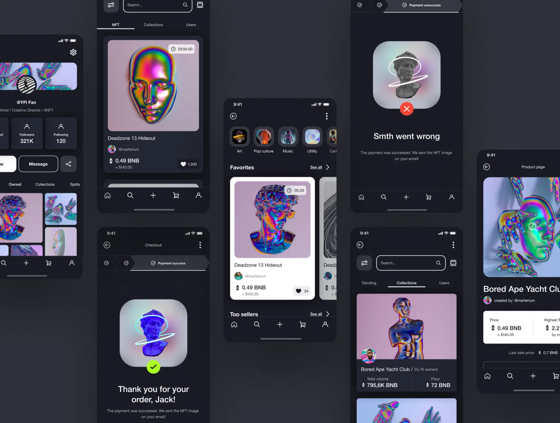 NFT app UI kit 6