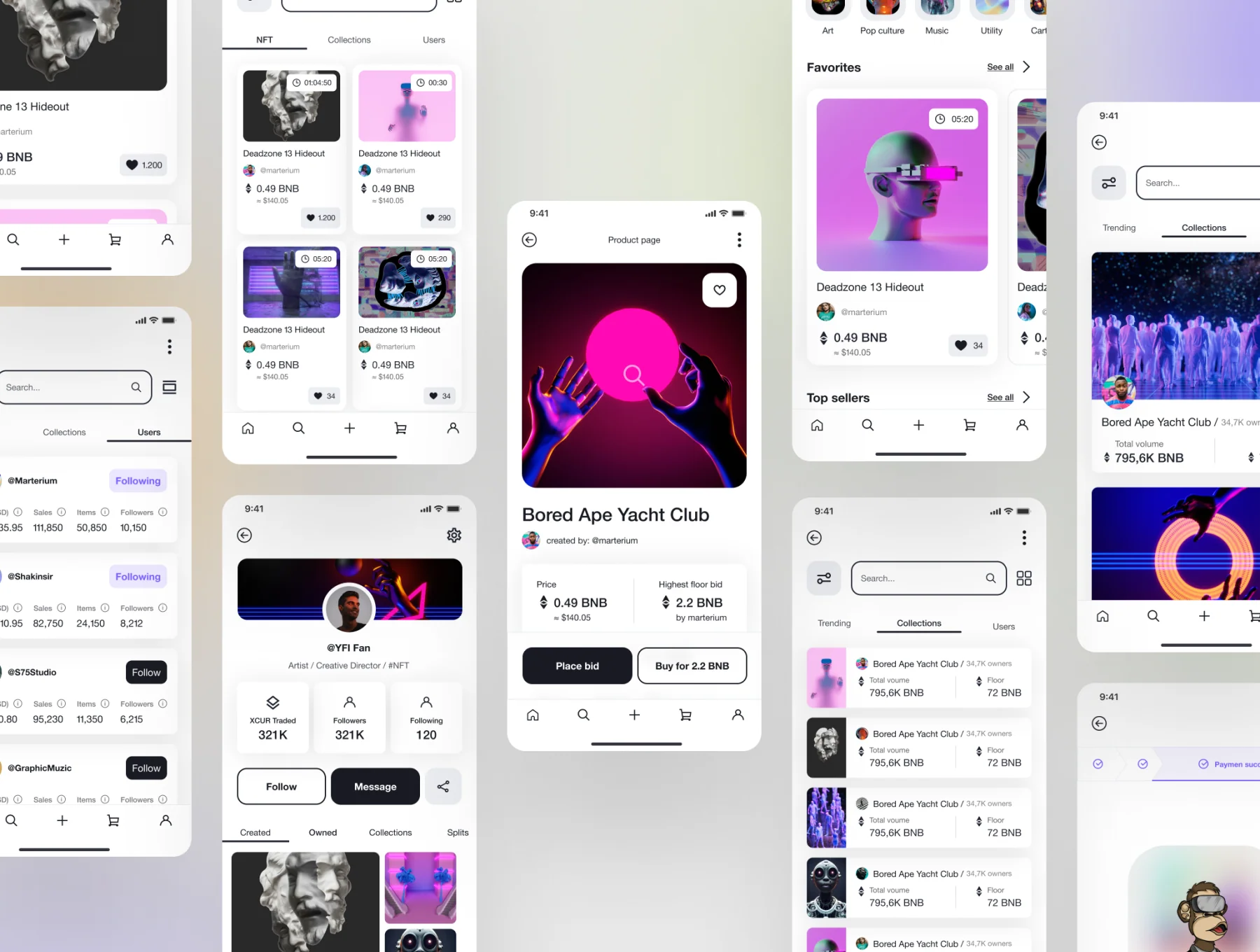 NFT app UI kit 7
