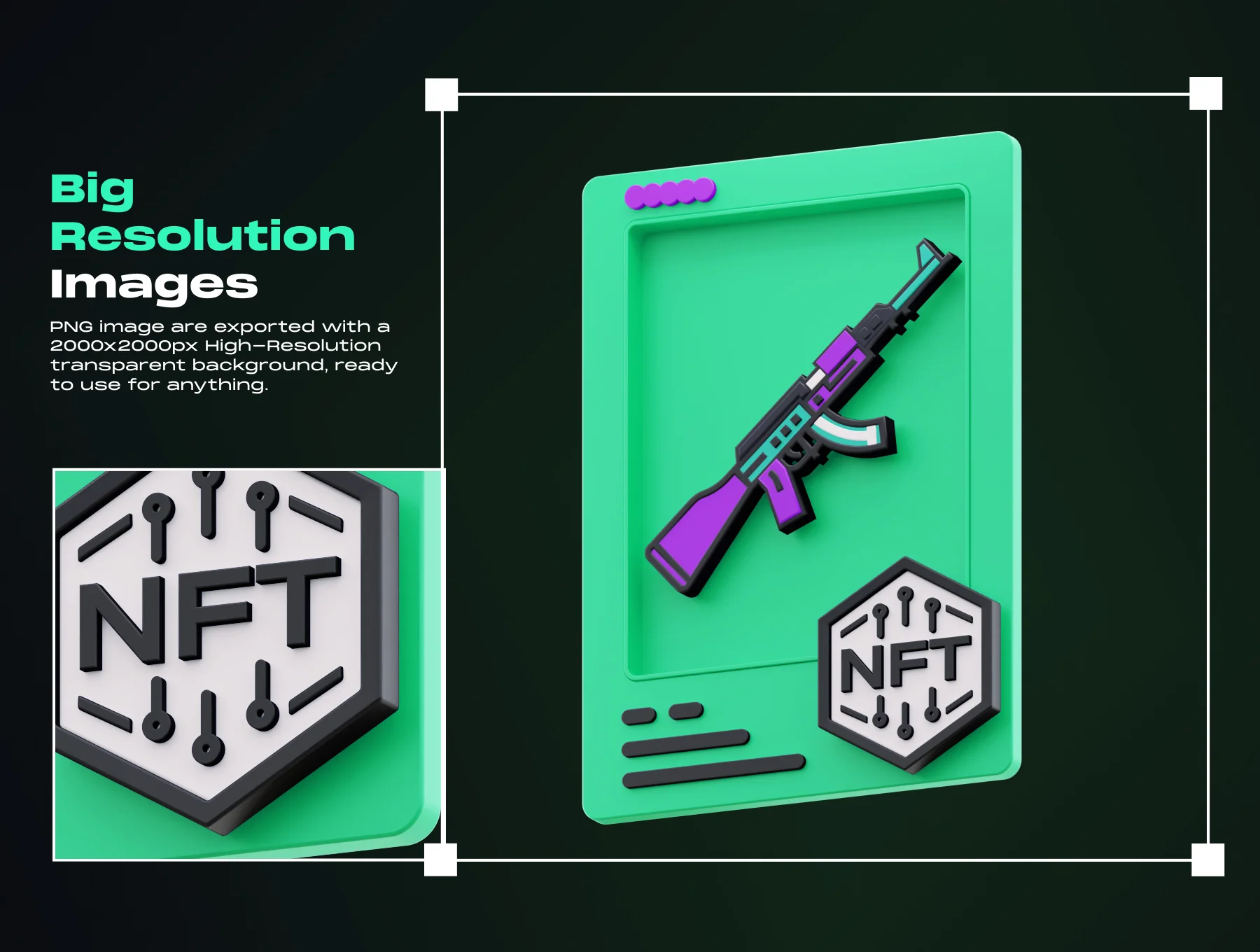 NFT Cards Pack 3D 4
