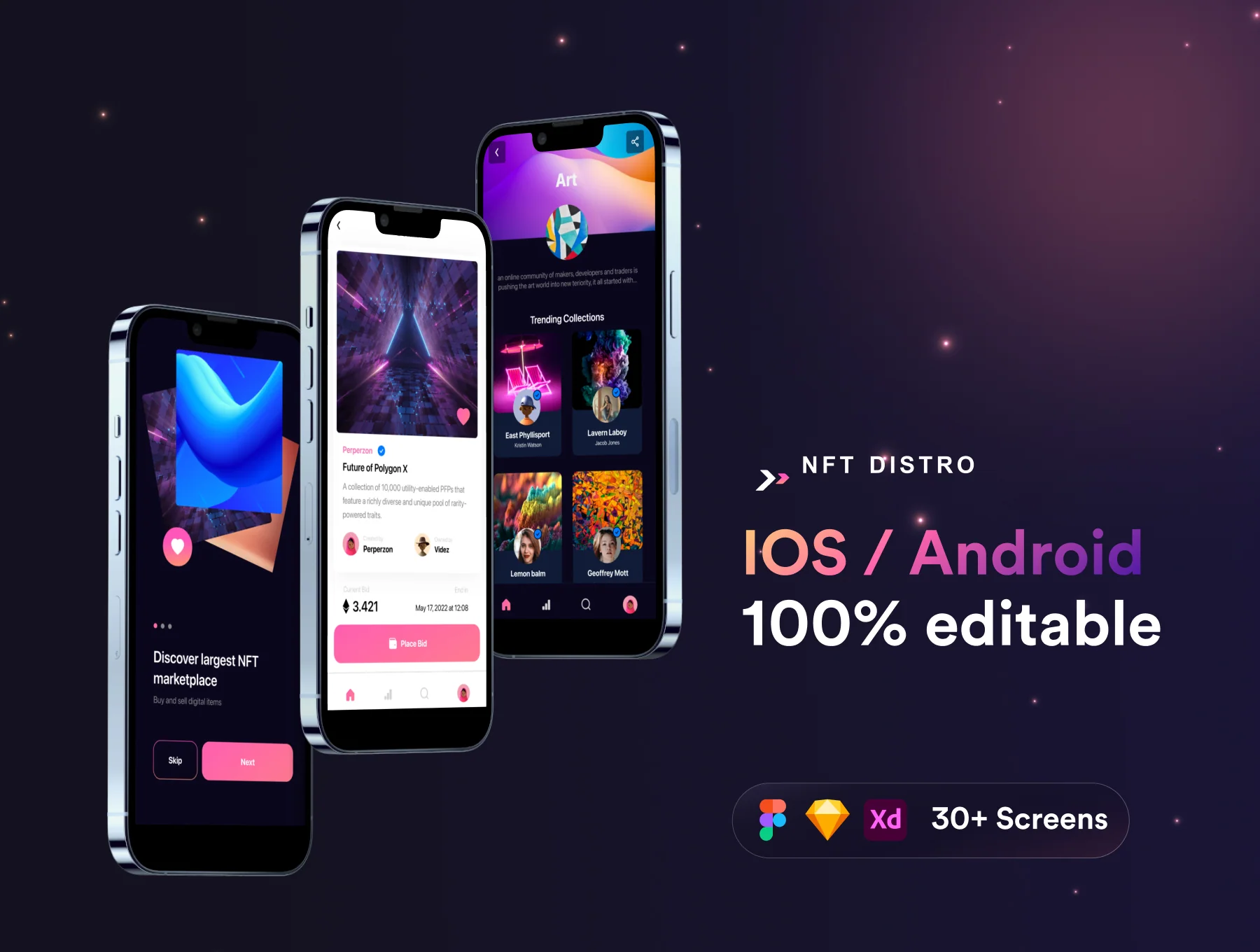 NFT Distro - NFT Market UI Design Kit 2