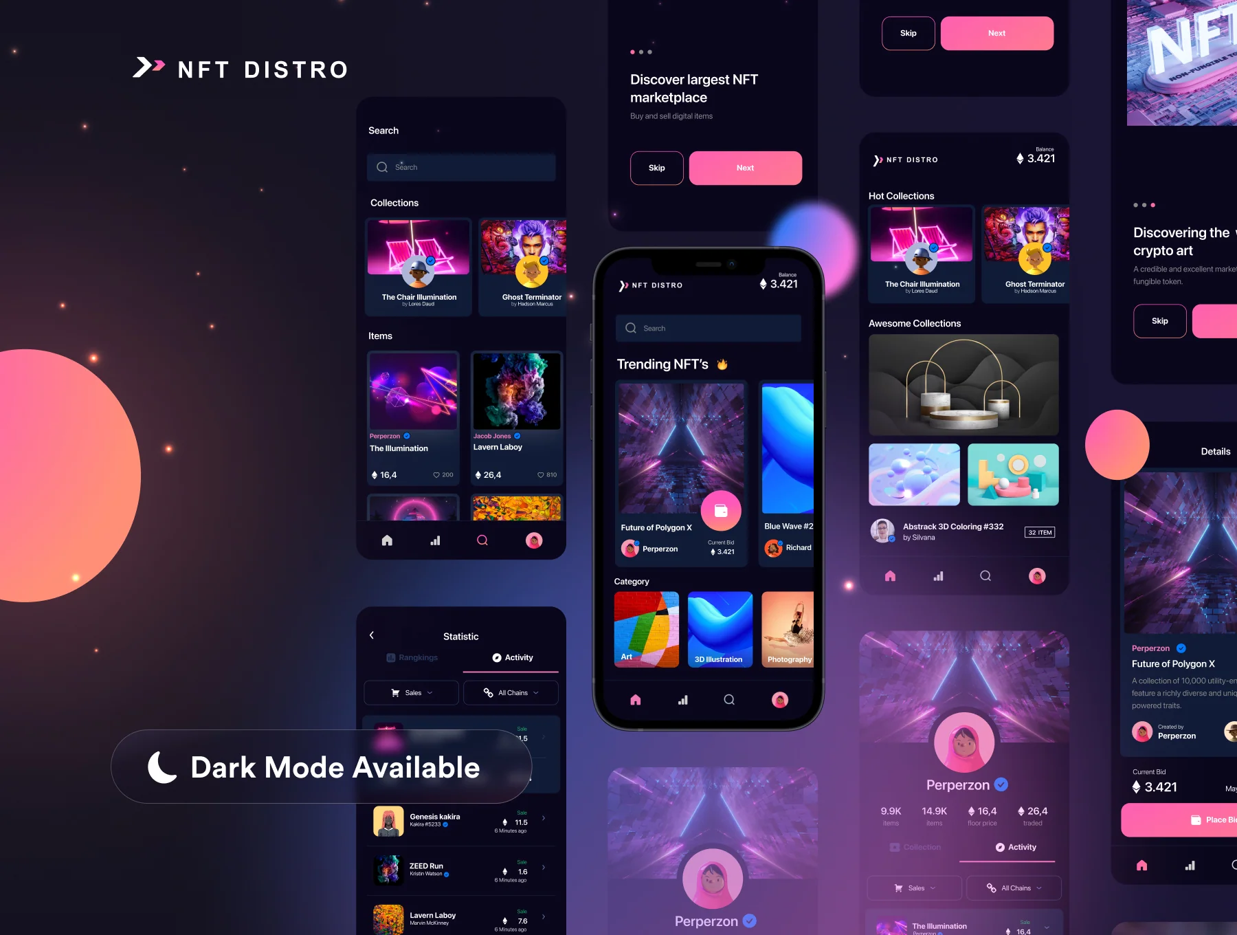 NFT Distro - NFT Market UI Design Kit 4