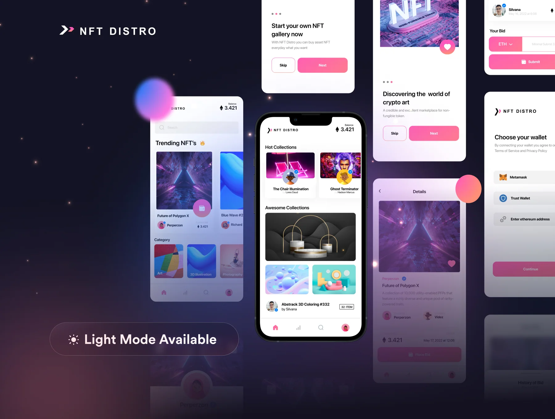 NFT Distro - NFT Market UI Design Kit 5