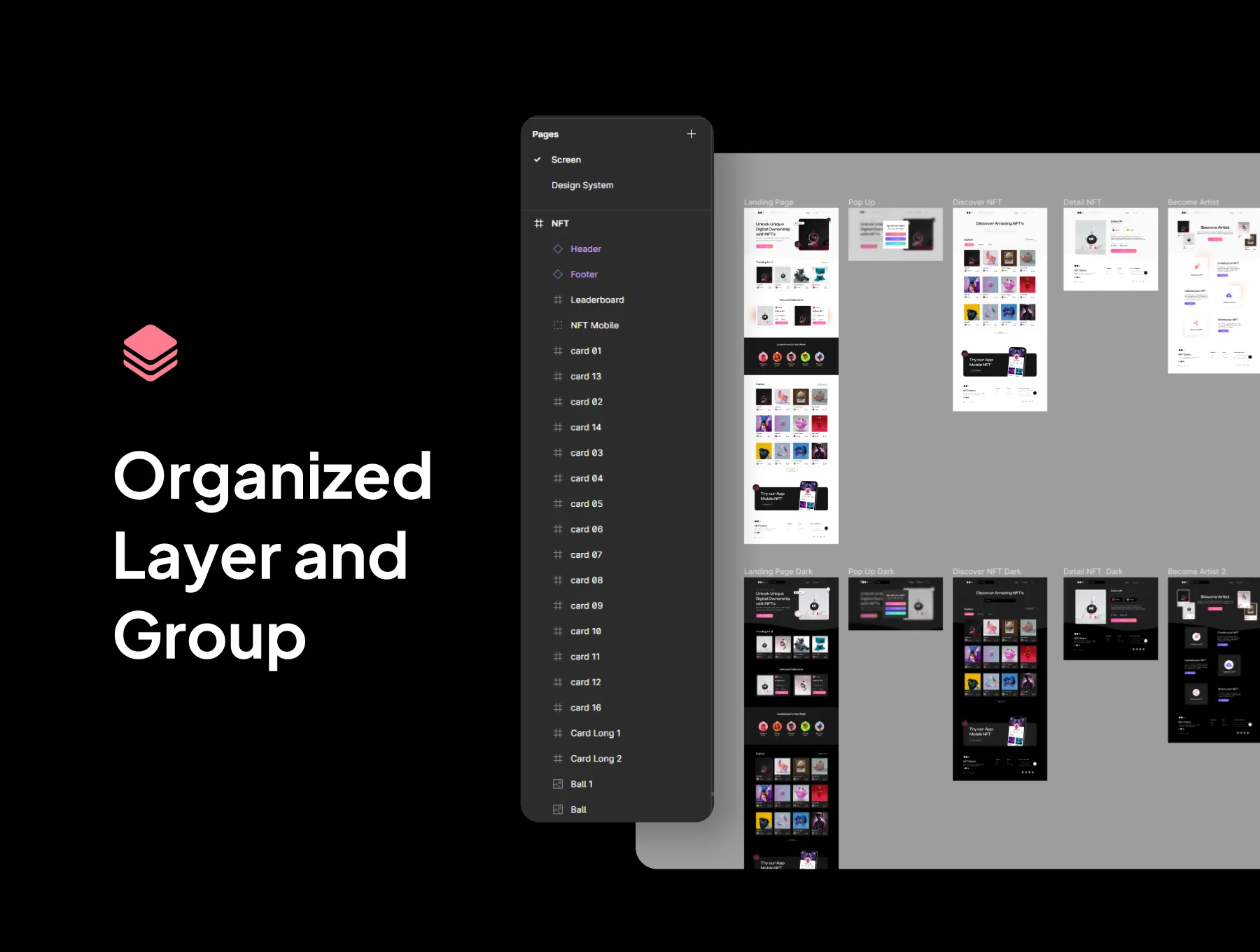 NFT Distro - NFT Website UI Design KIT 3