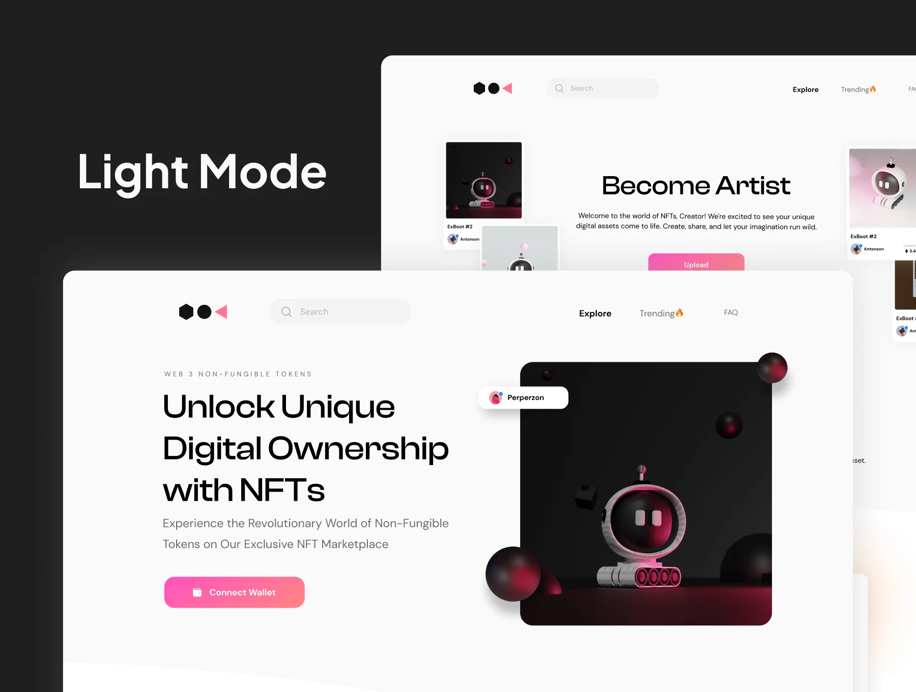 NFT Distro - NFT Website UI Design KIT 6