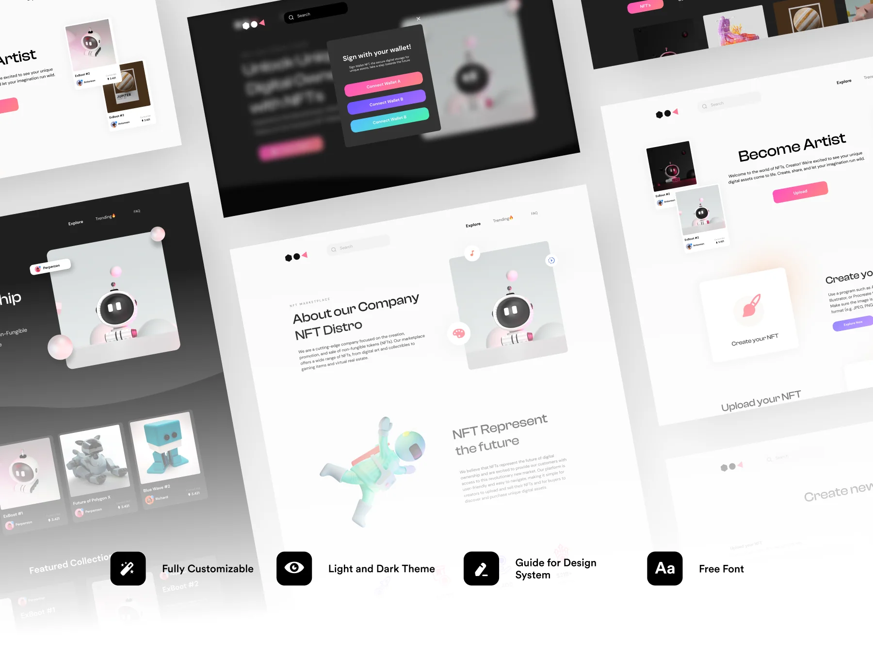 NFT Distro - NFT Website UI Design KIT 7