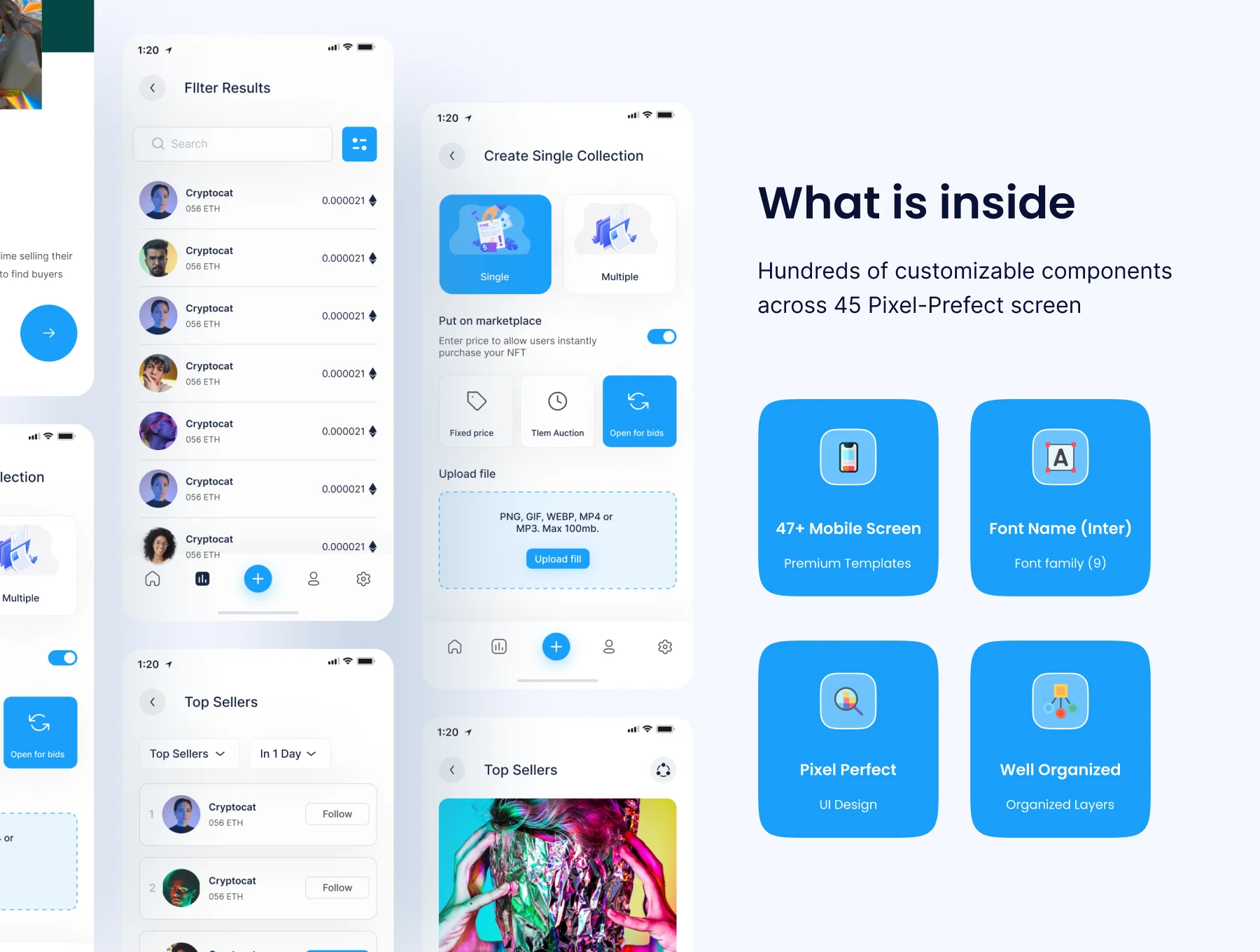 NFTX - NFT Market UI UX Design App Kit 2