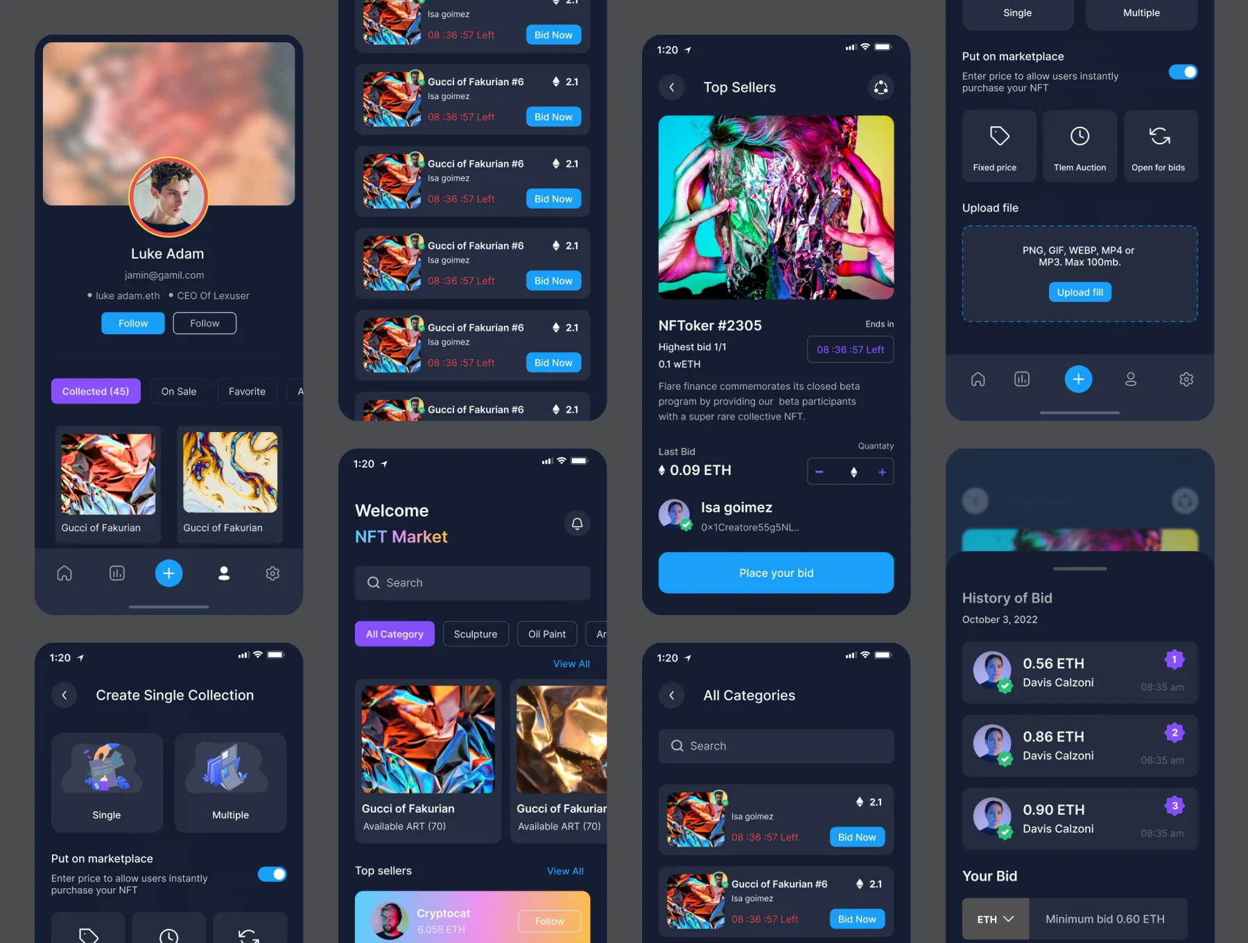 NFTX - NFT Market UI UX Design App Kit 6