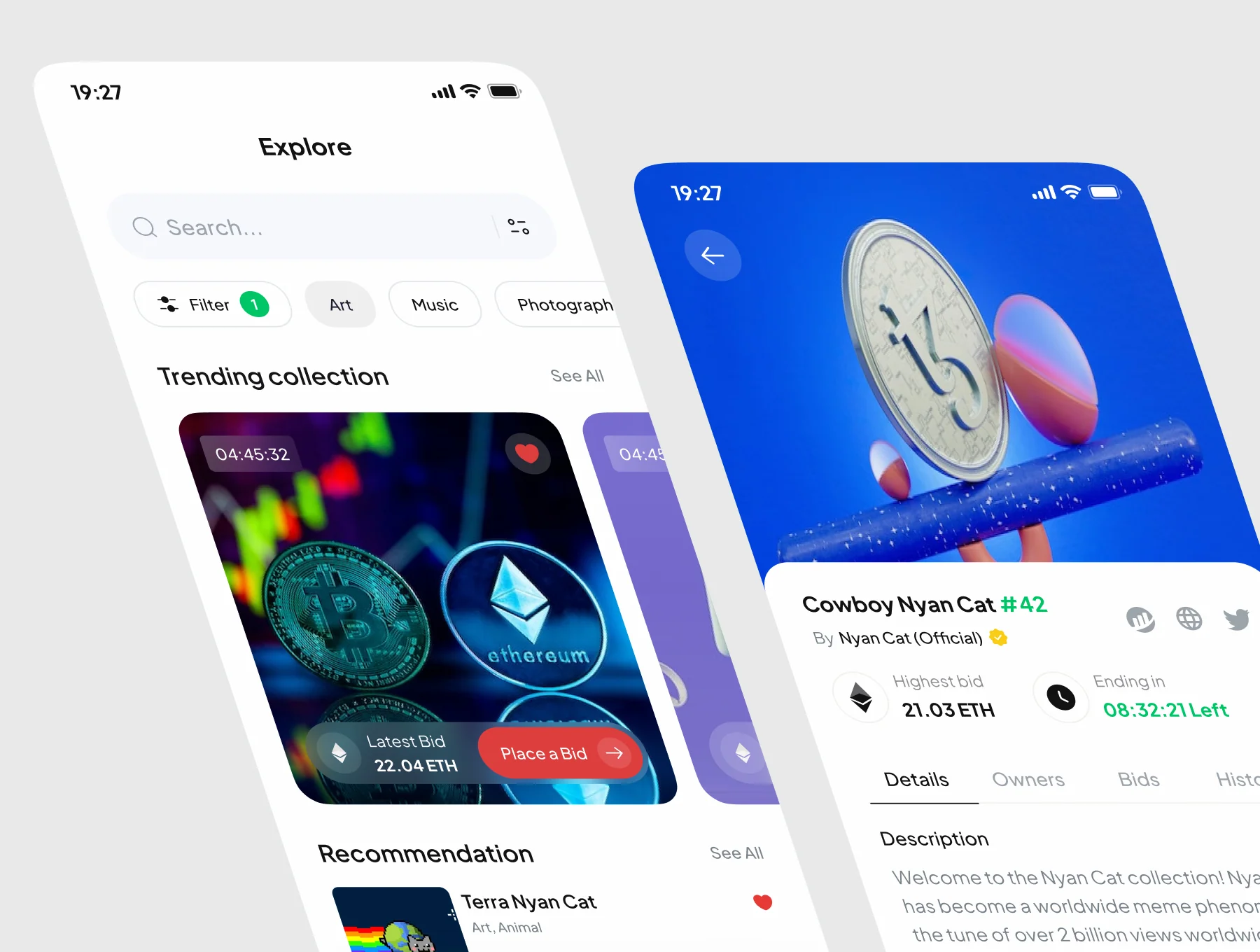NFT Marketplace ui kit design 2