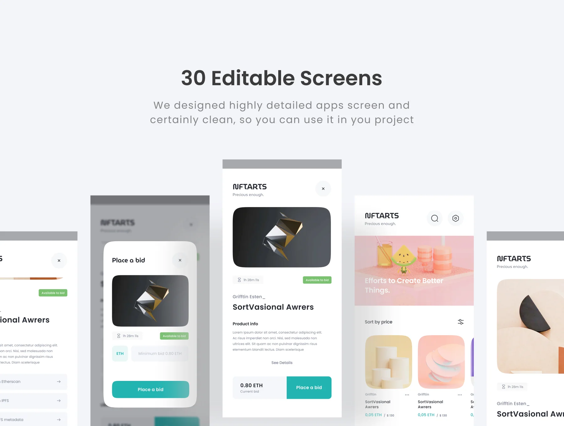NFTARTS - NFT Apps UI KIT 3