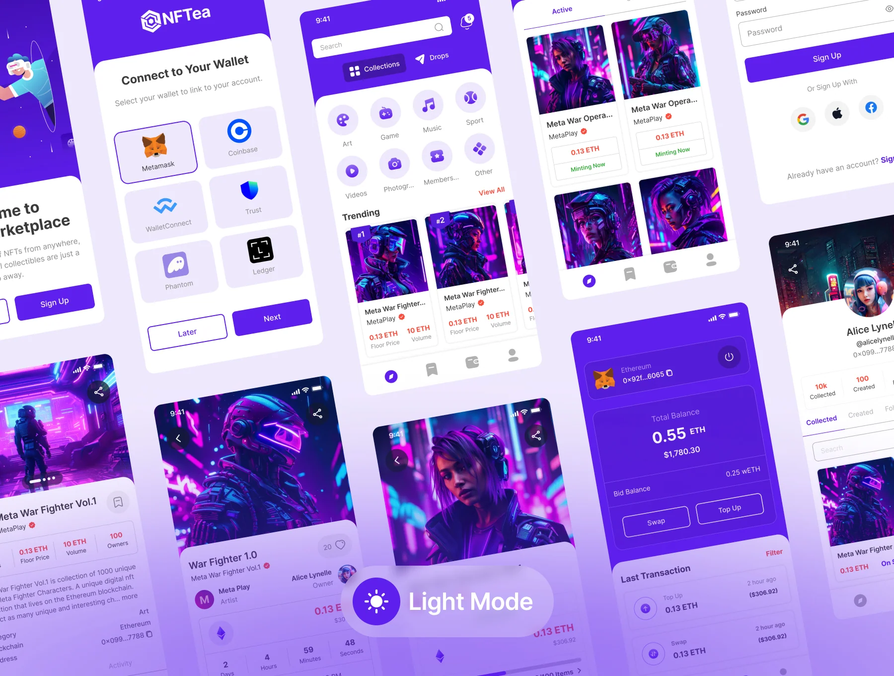 NFTea - NFT Marketplace Mobile App UI Kit 3