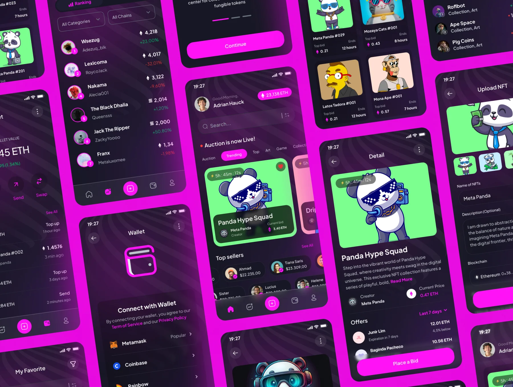 NFTinker - NFT Market Collection Mobile App UI Kits 5