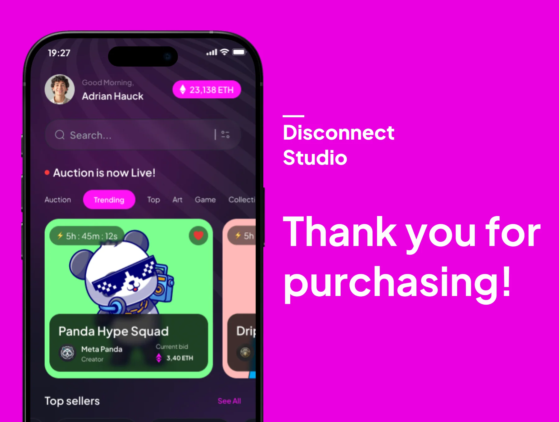 NFTinker - NFT Market Collection Mobile App UI Kits 6