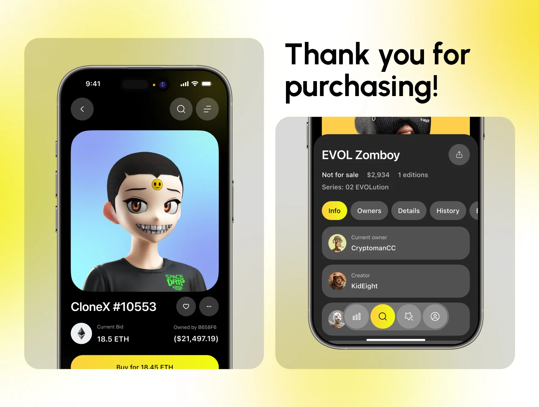NFTIQ - NFT Marketplace App UI Kit 6