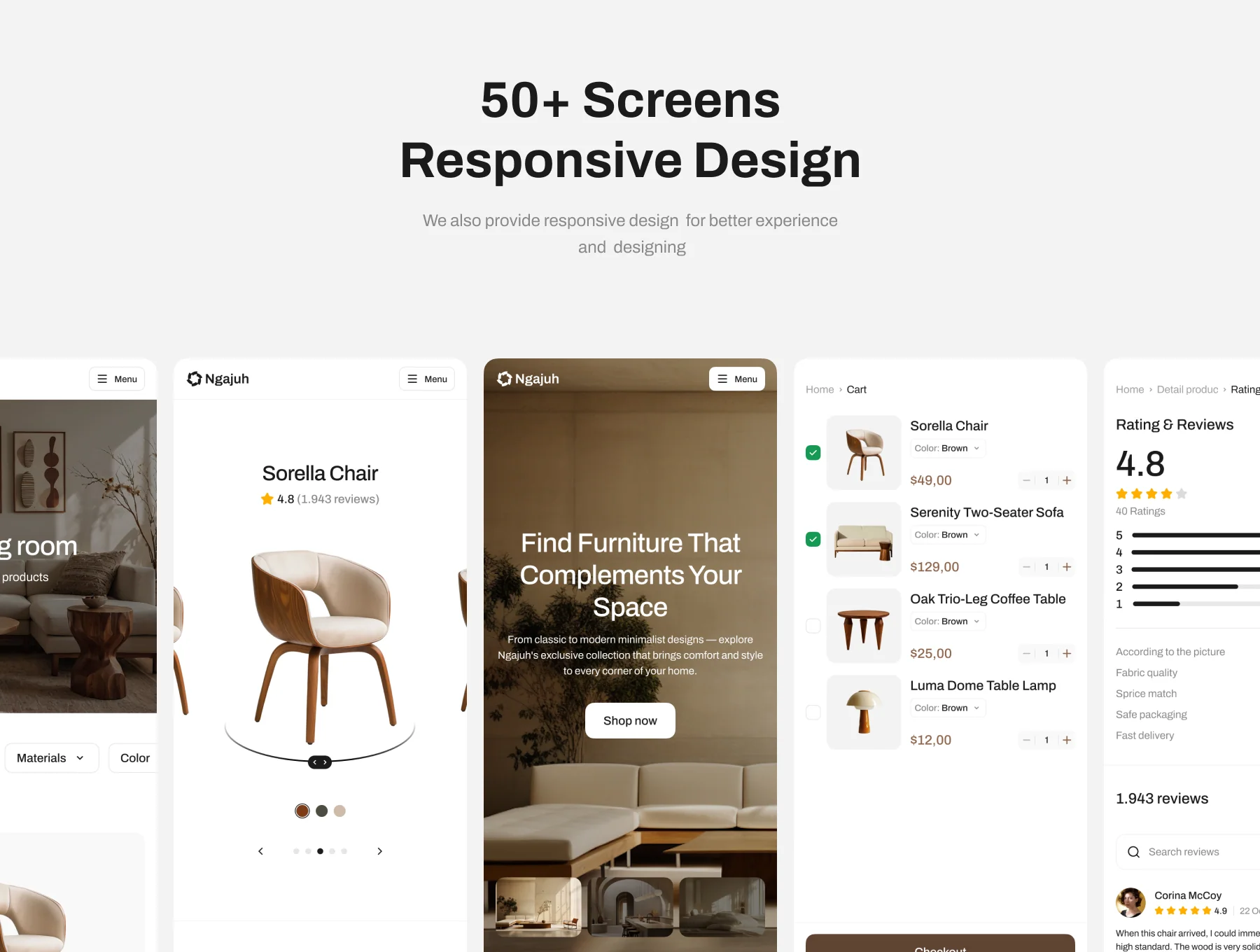 Ngajuh - Furniture Website UI Kit 6