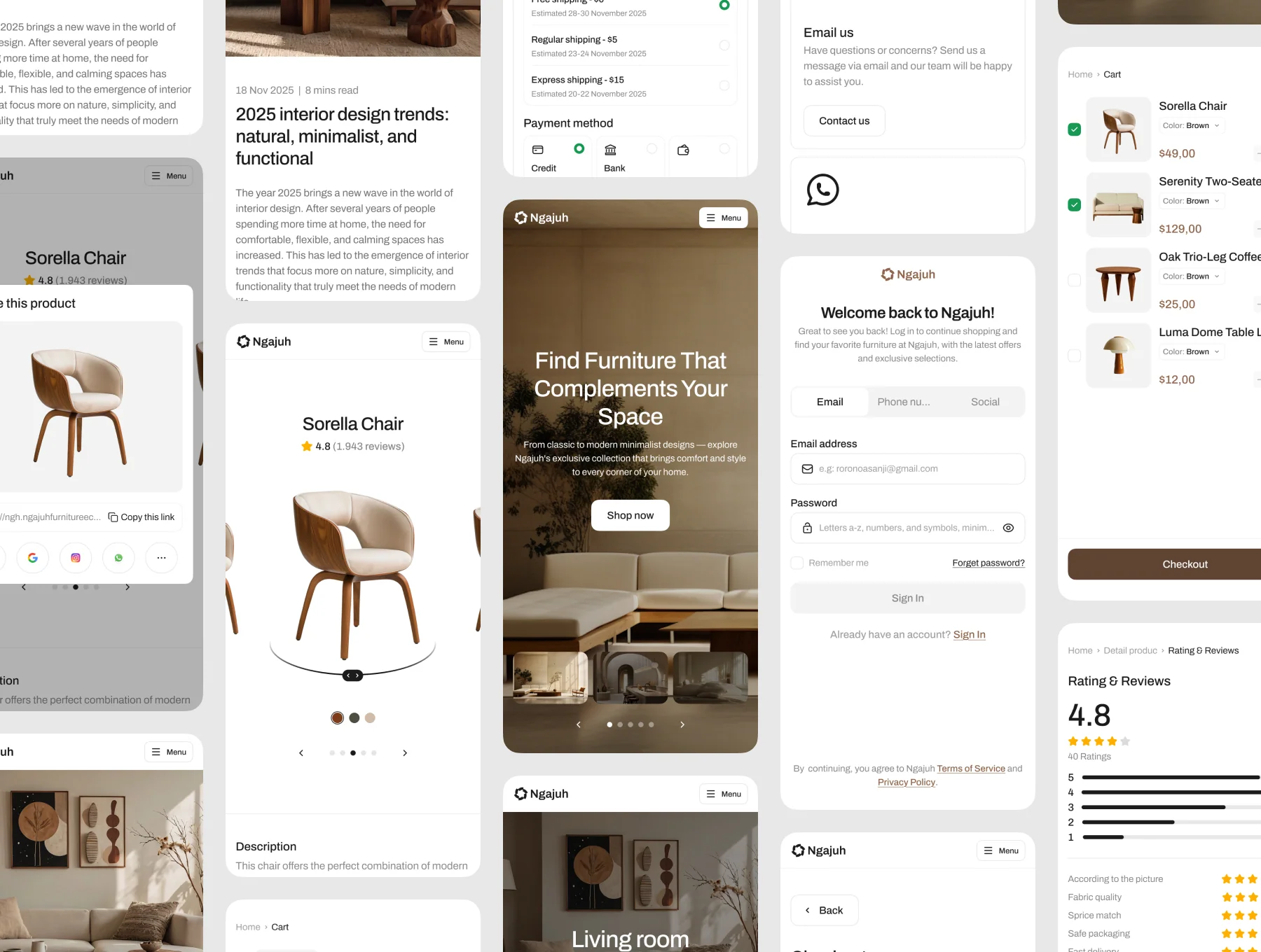Ngajuh - Furniture Website UI Kit 7