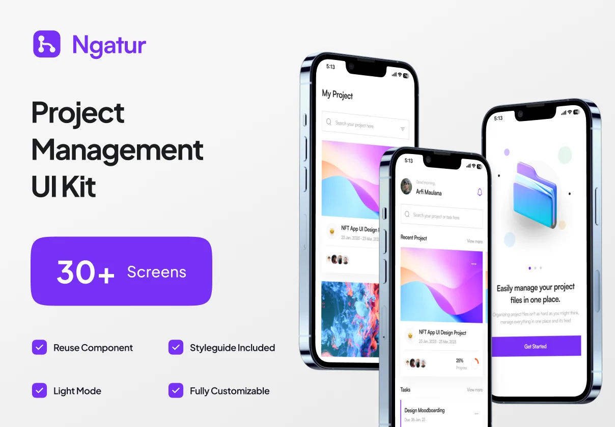 Ngatur - Project Management App UI Kit