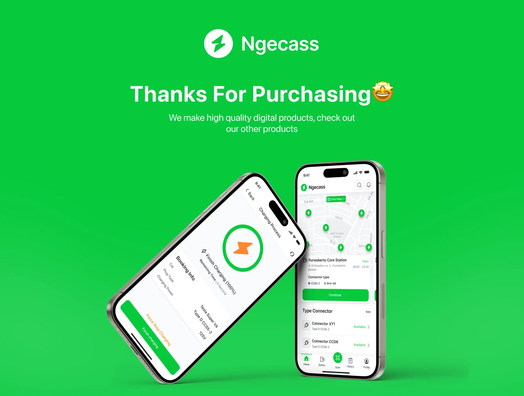 Ngecass - EV Charging Apps UI KIT 3