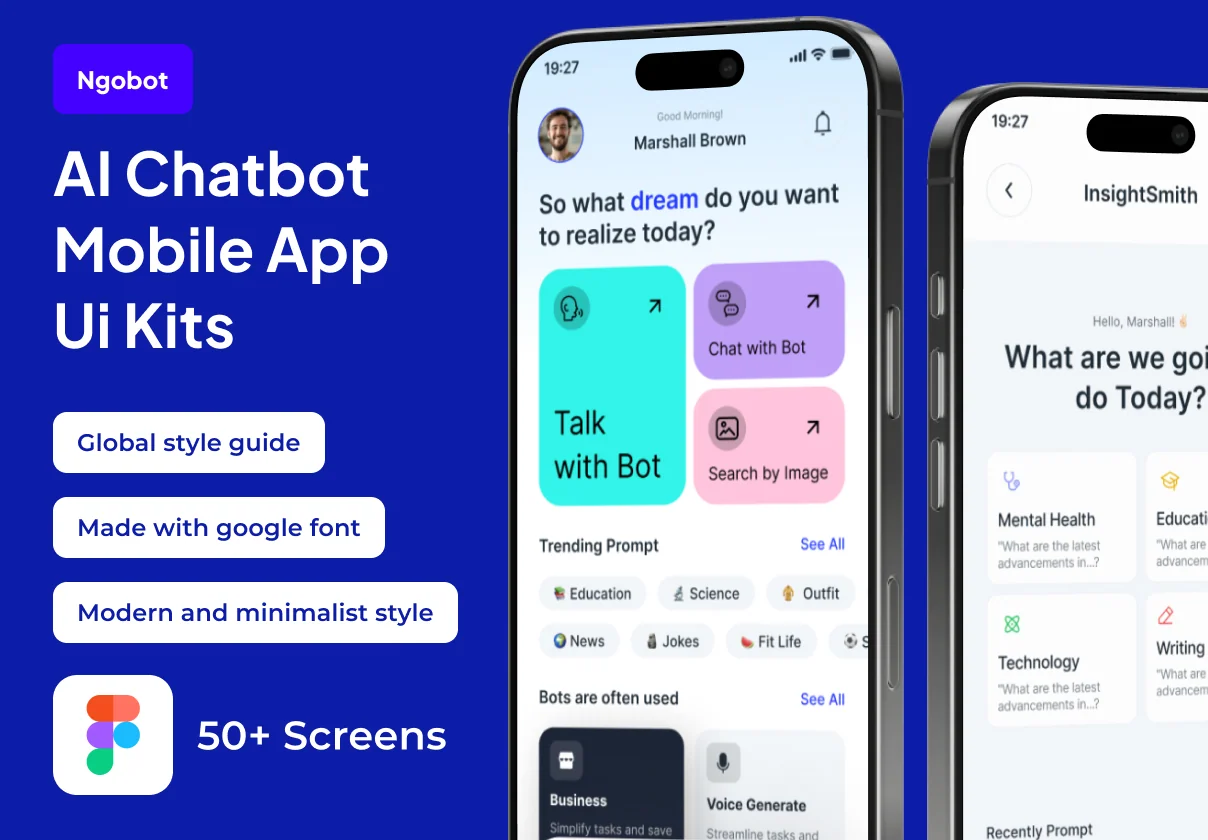 Ngobot - AI Chatbot Premium UI KIts App