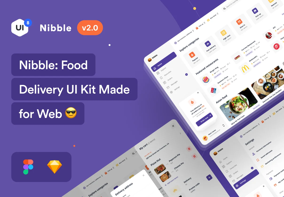 Nibble: Food Delivery Web UI Kit