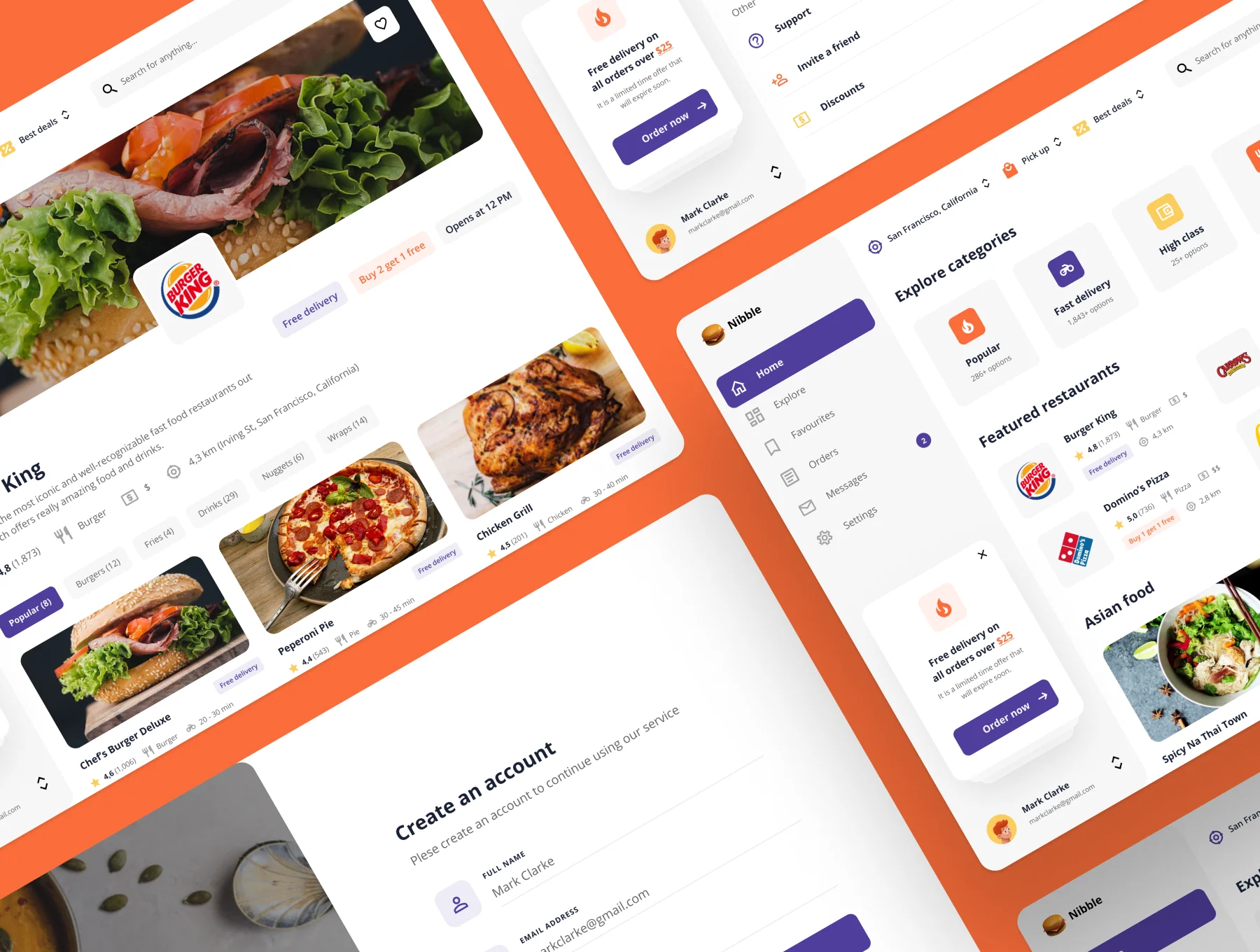 Nibble: Food Delivery Web UI Kit 6