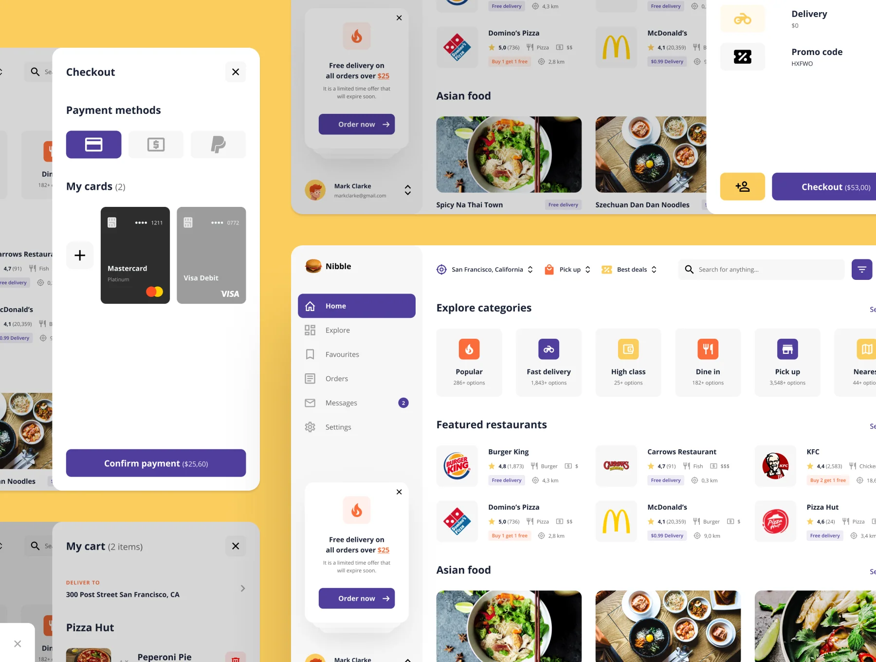 Nibble: Food Delivery Web UI Kit 8