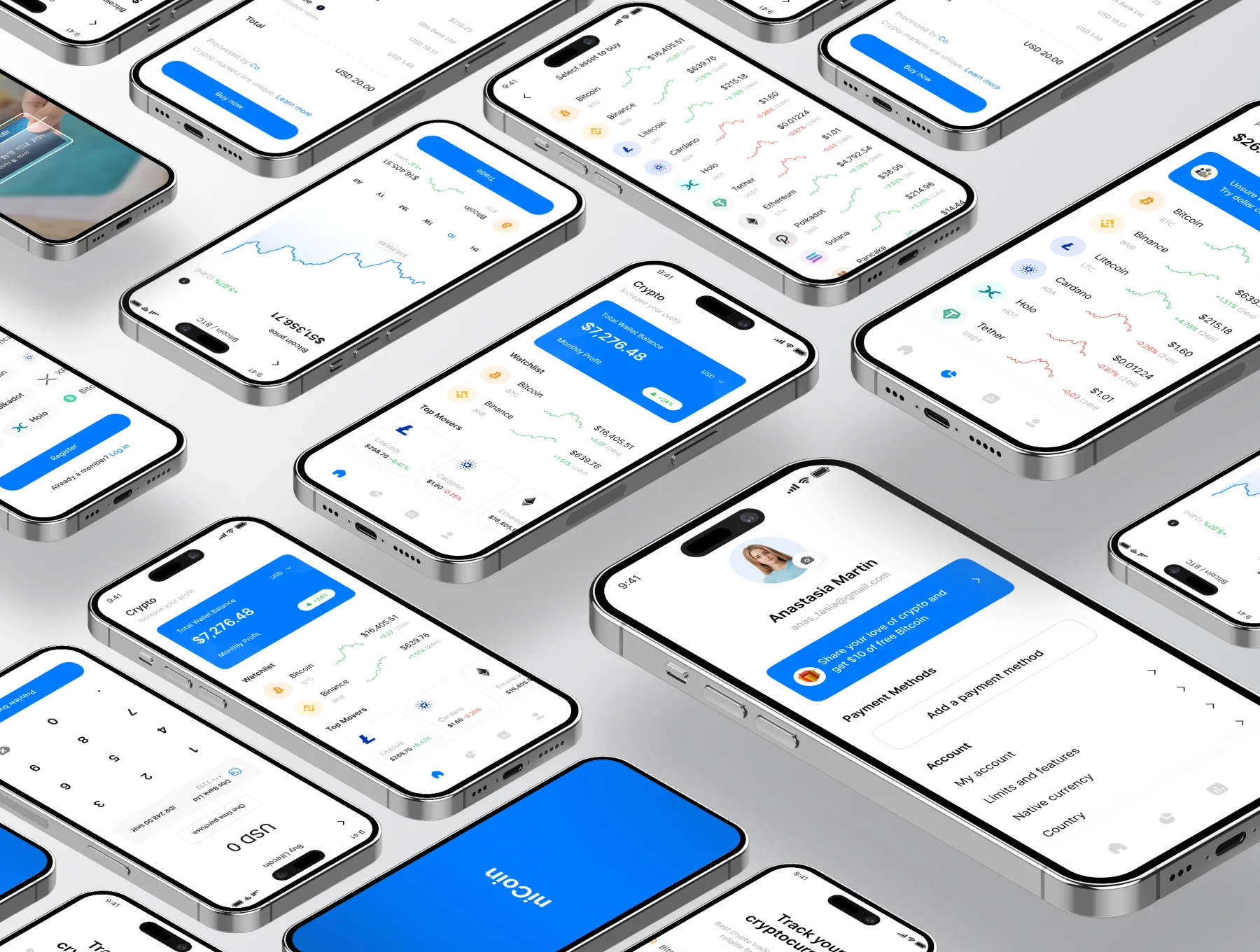 Nicoin - Crypto Wallet Mobile App UI Kit 2
