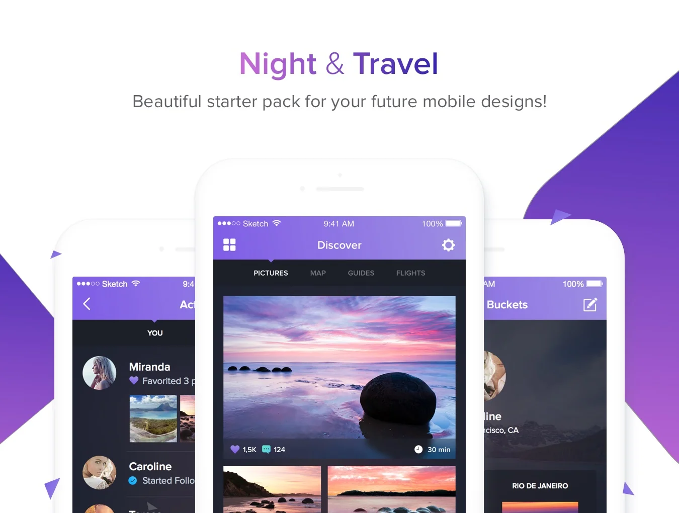 Night & Travel UI Kit