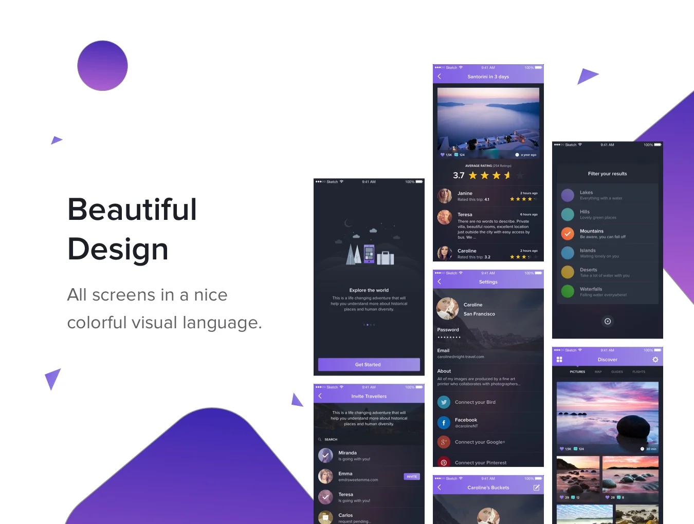 Night & Travel UI Kit 3