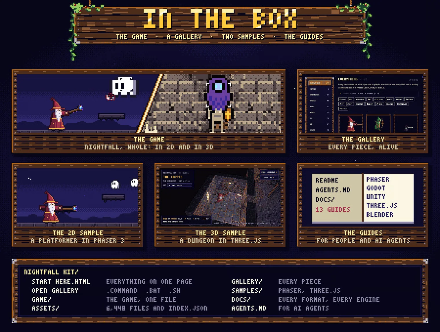 NIGHTFALL KIT: Full Pixel Art Game + 2D & 3D Assets 2