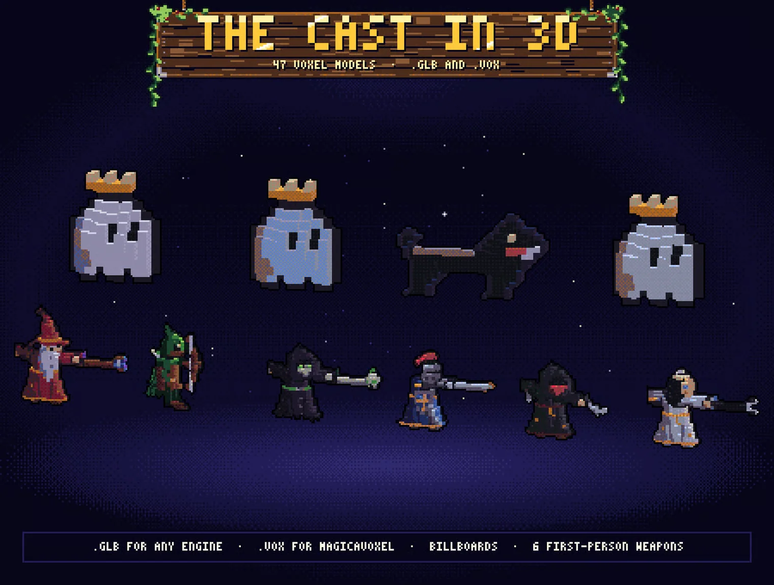 NIGHTFALL KIT: Full Pixel Art Game + 2D & 3D Assets 5