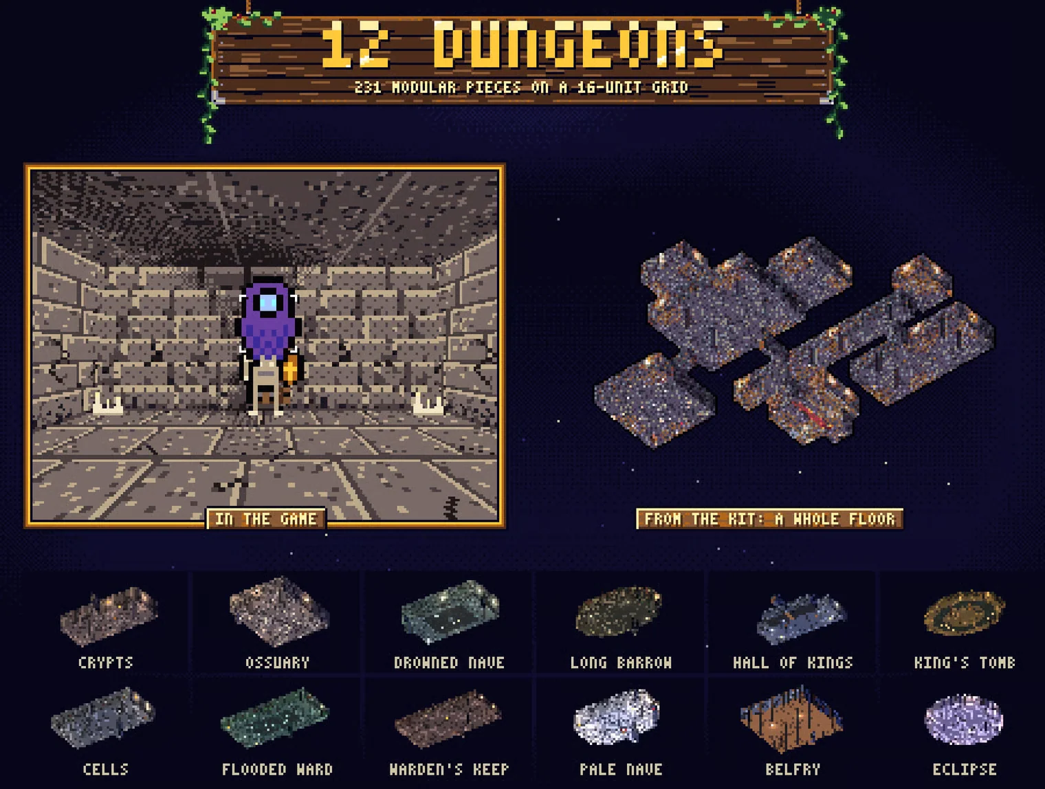 NIGHTFALL KIT: Full Pixel Art Game + 2D & 3D Assets 6