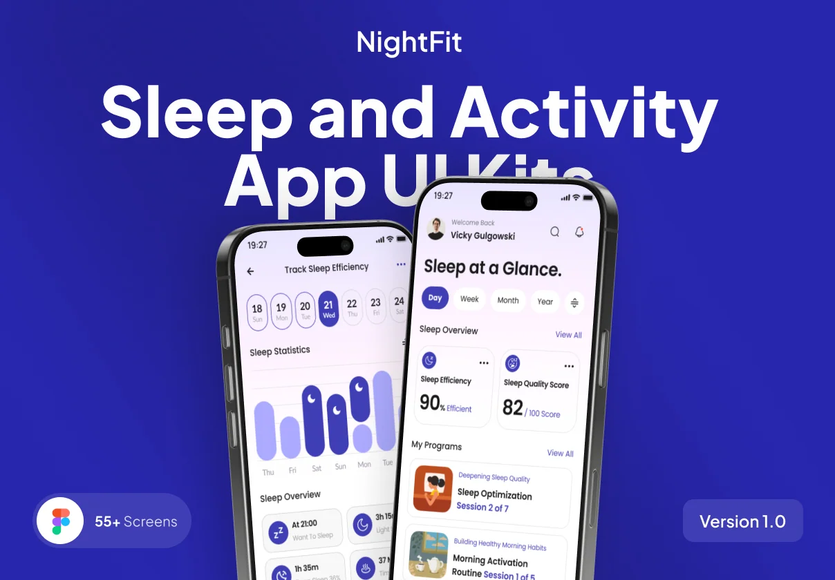 NightFit - Sleep and Activity App UI Kits