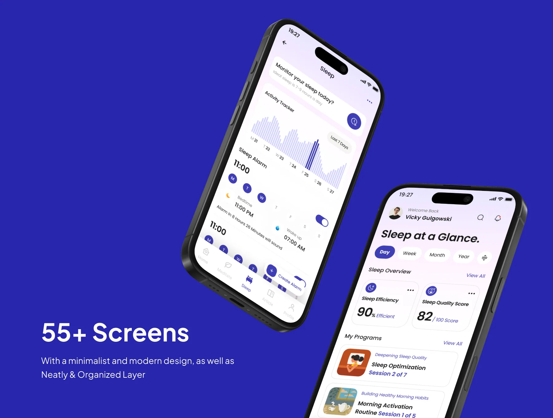 NightFit - Sleep and Activity  App UI Kits 3