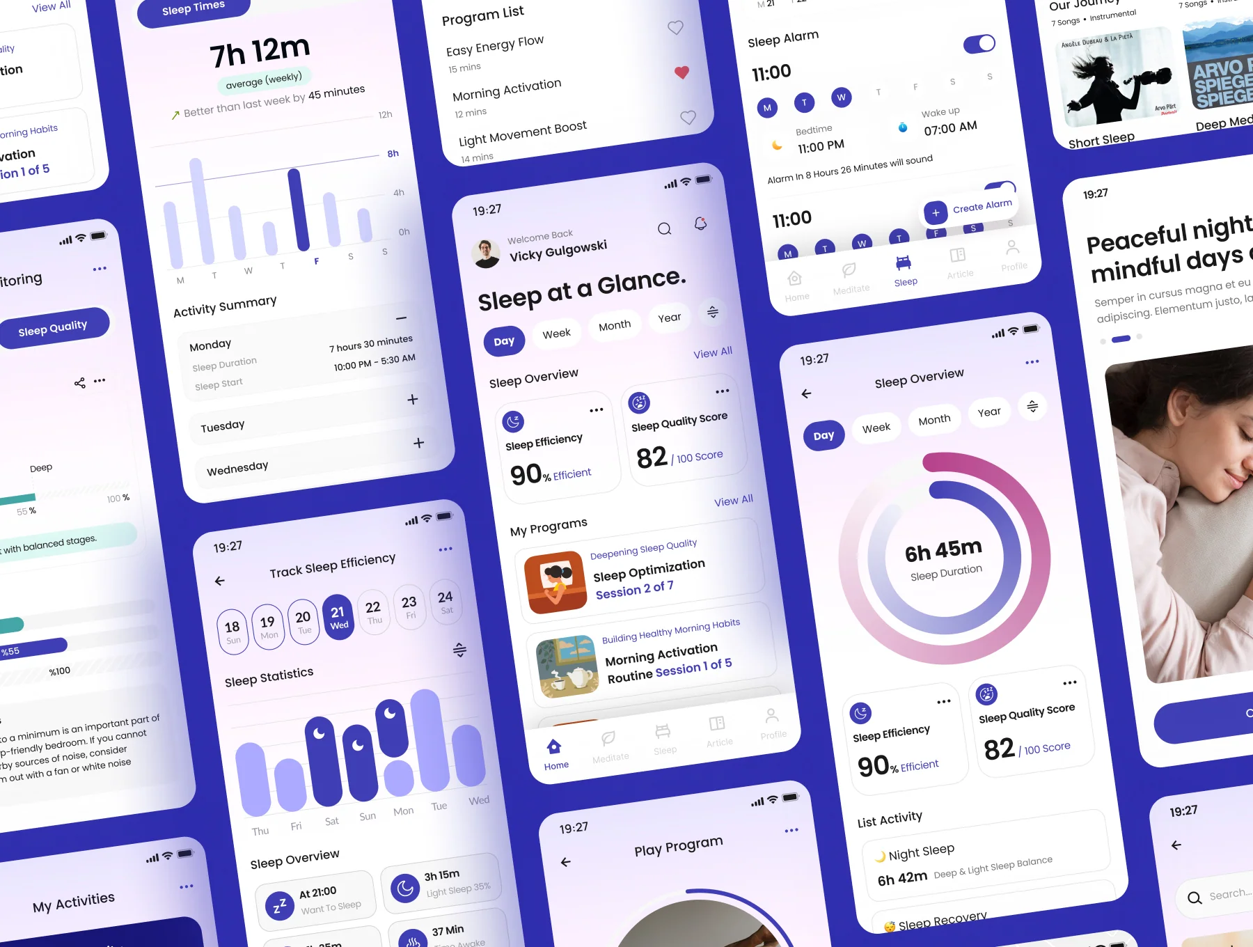 NightFit - Sleep and Activity  App UI Kits 5