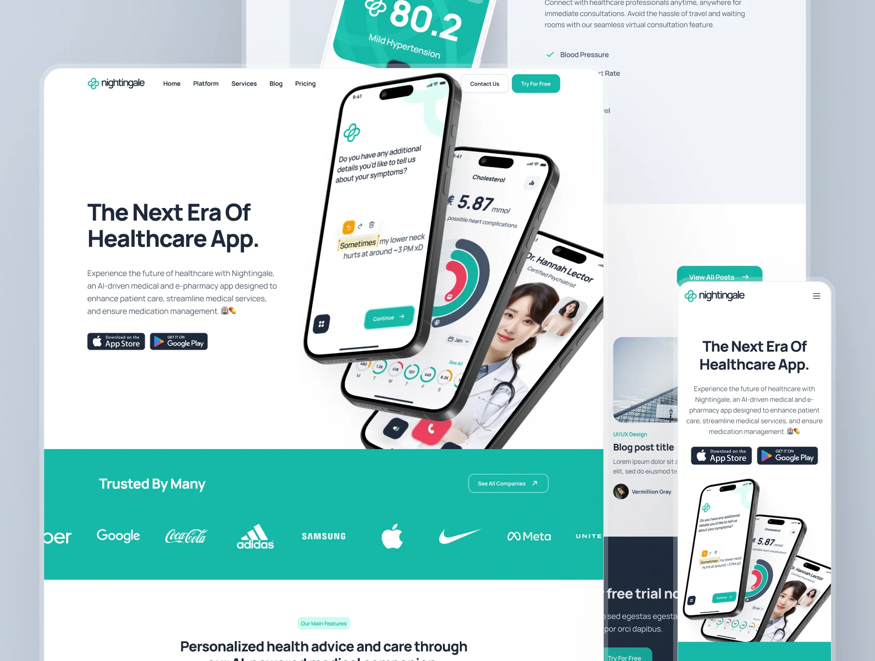 nightingale: AI Medical & E-Pharmacy Website 3