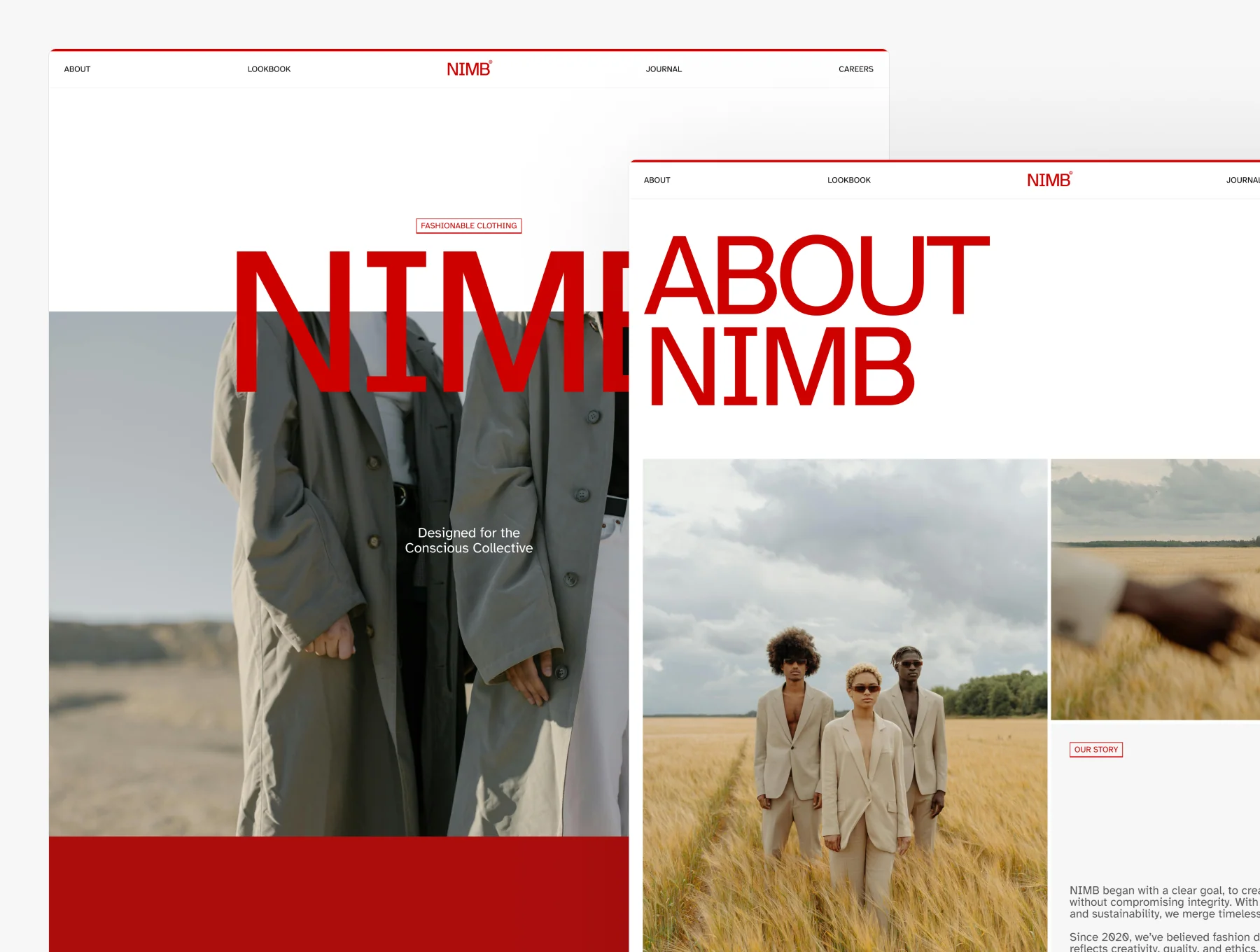 NIMB – Fashion Brand Website 2