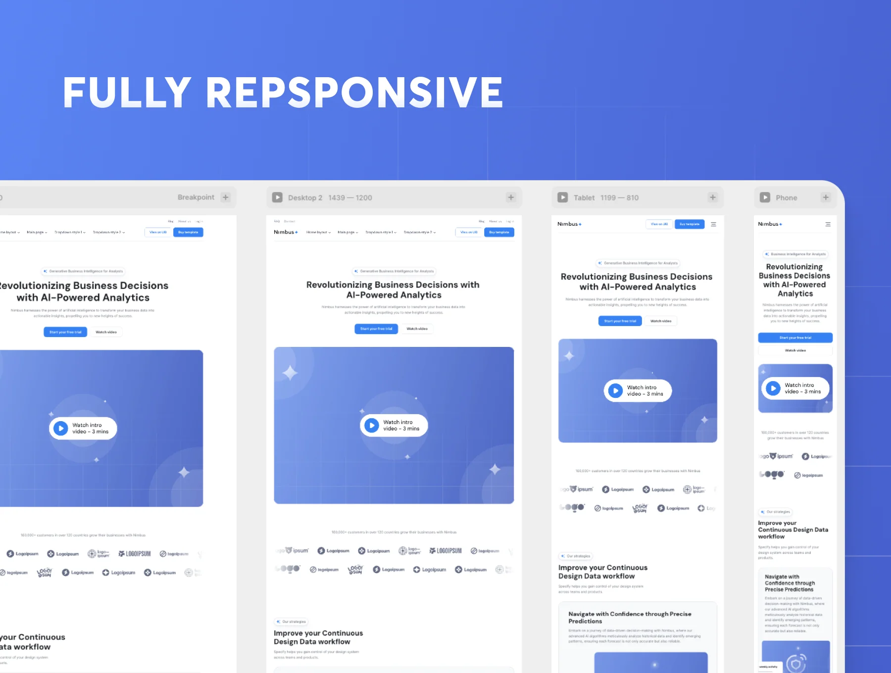 Nimbus - Multi-Layout AI SaaS Template 4