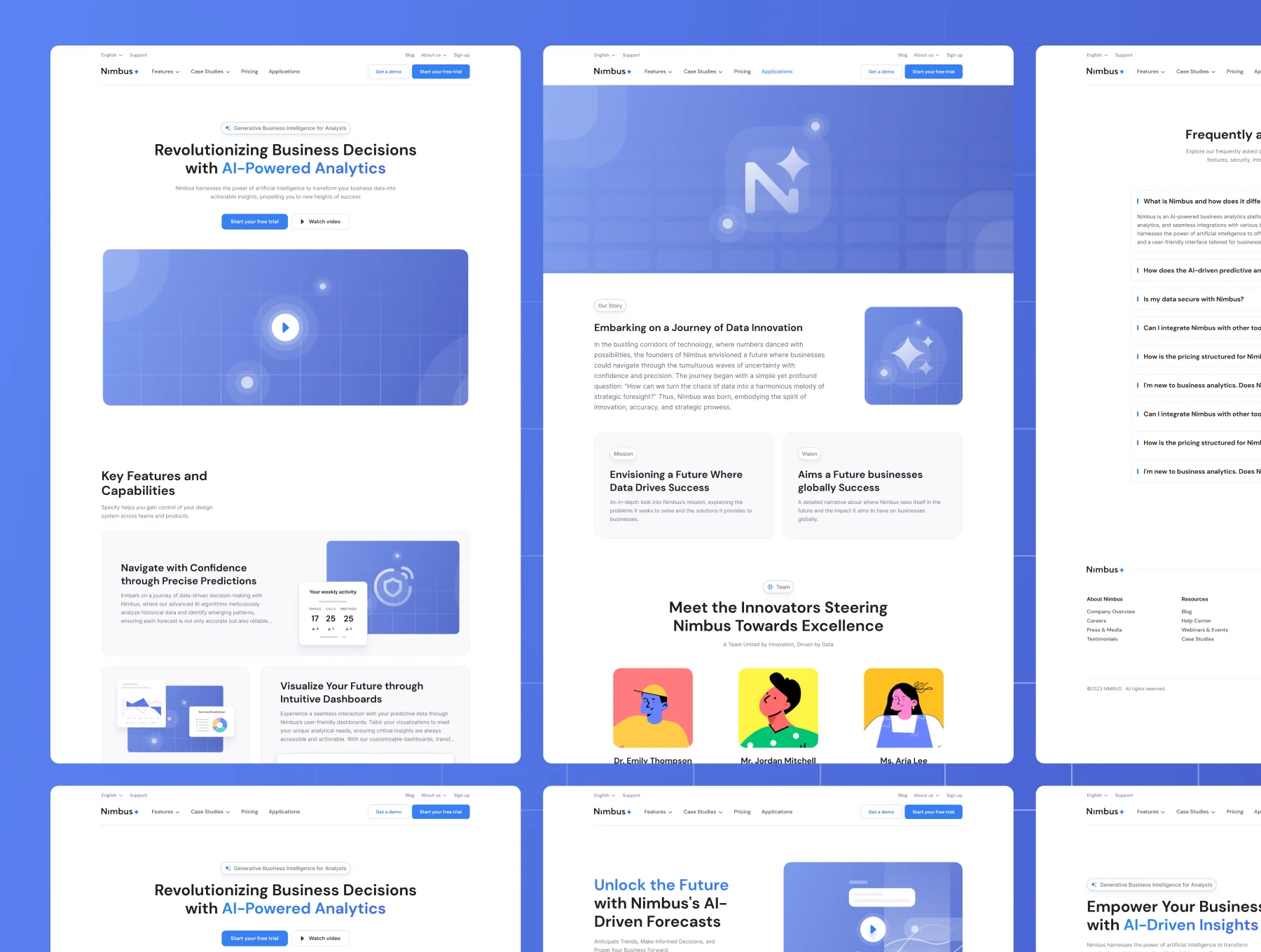 Nimbus - Multi-Layout AI SaaS Template 6