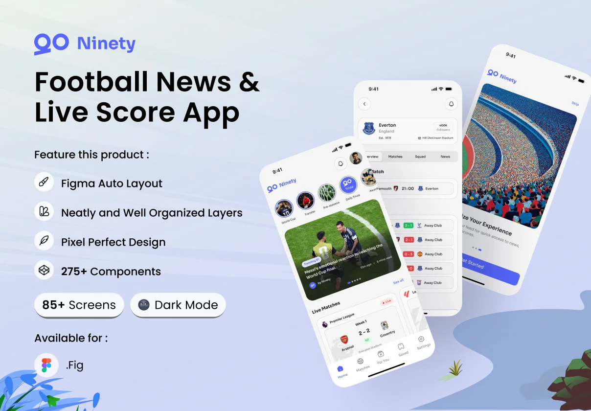Ninety - Football News & Live Score App