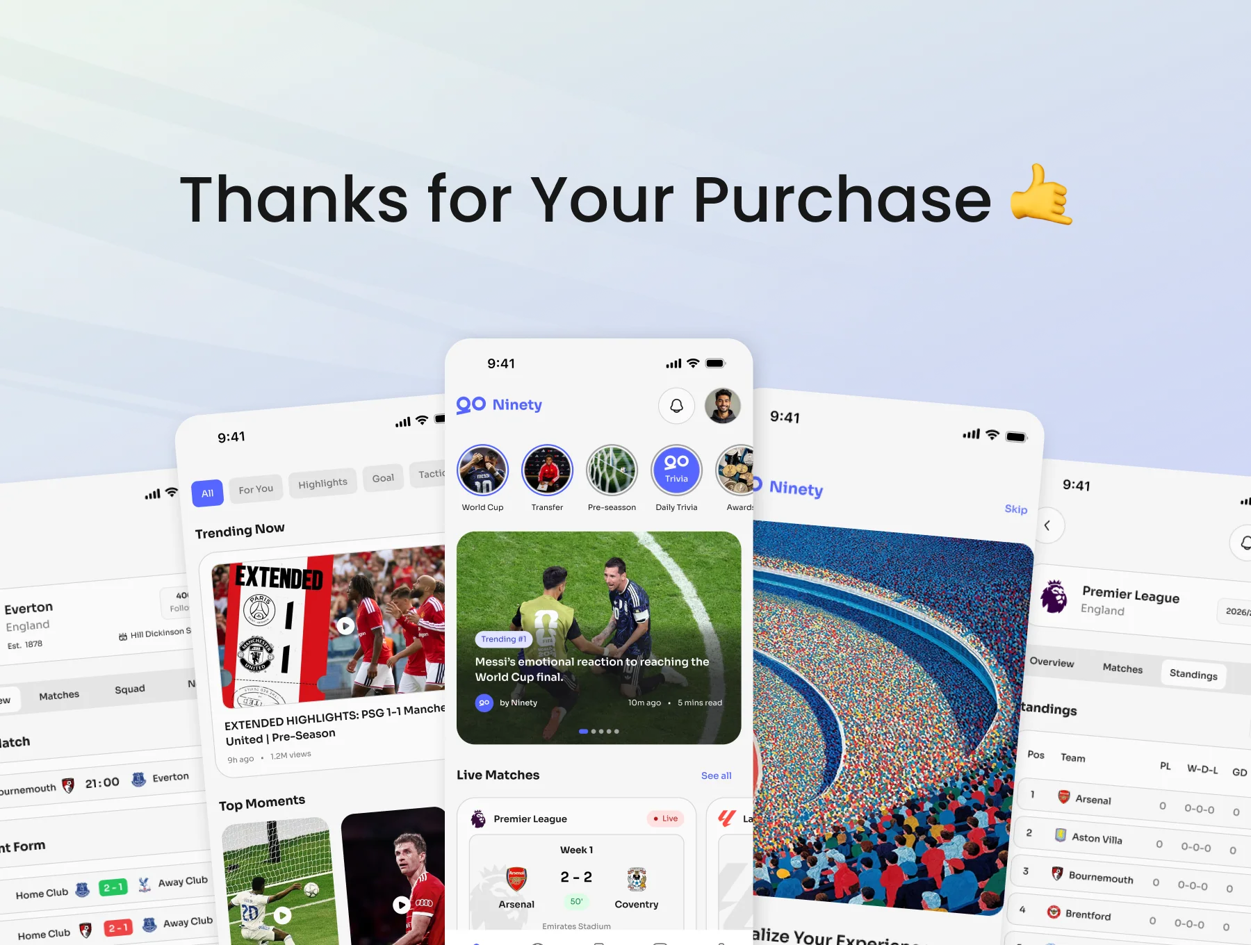 Ninety - Football News & Live Score App 7