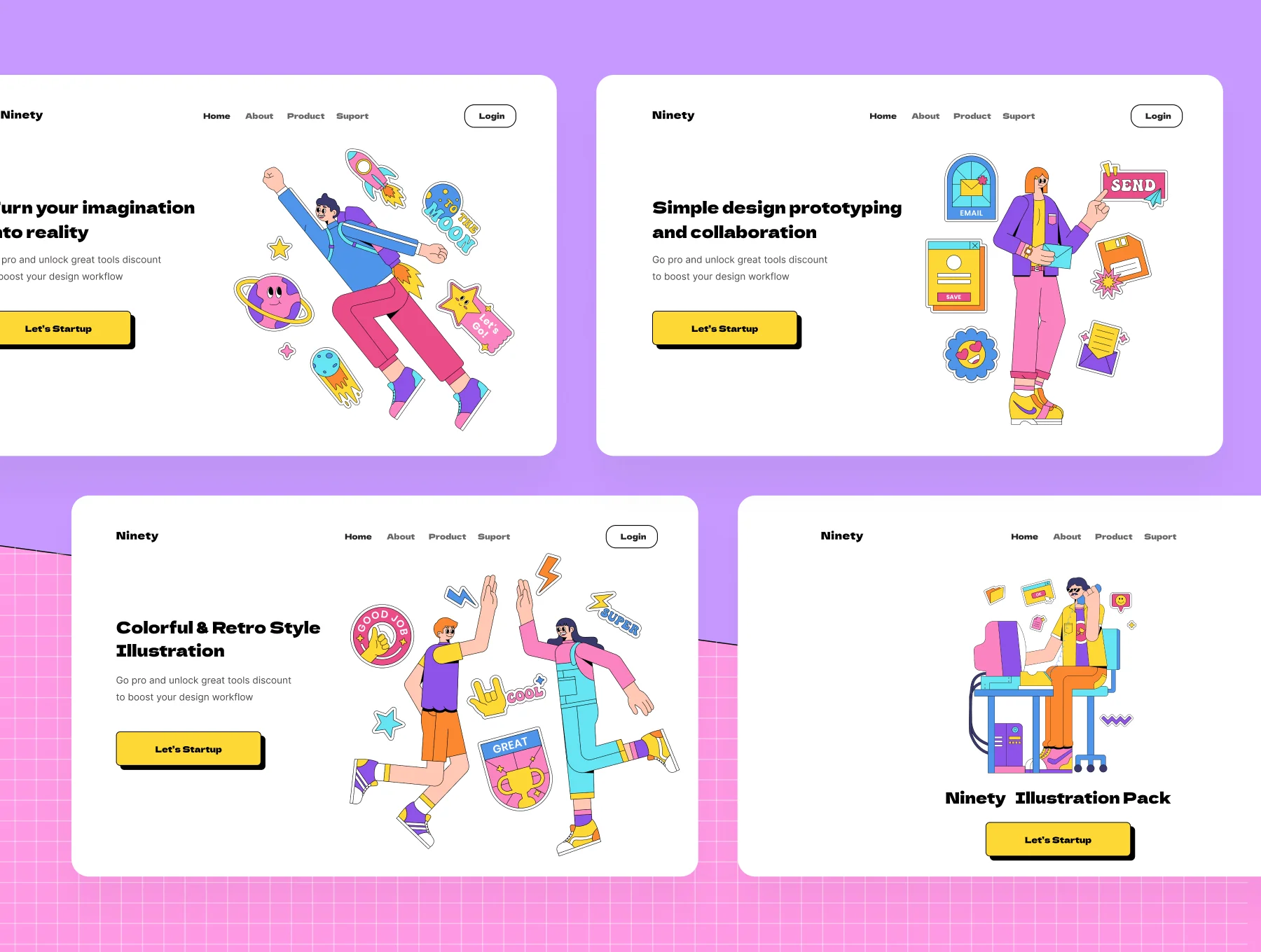 Ninety Illustrations pack 6