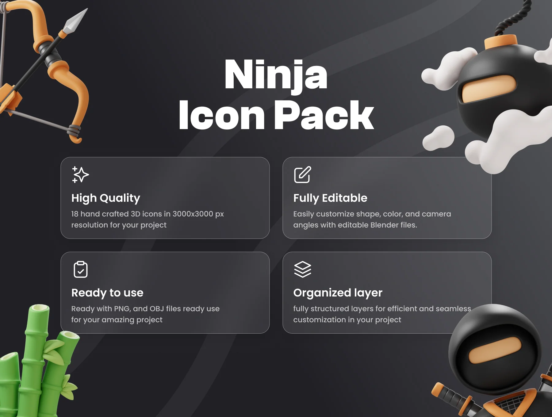 Ninja 3D Icon Pack 2