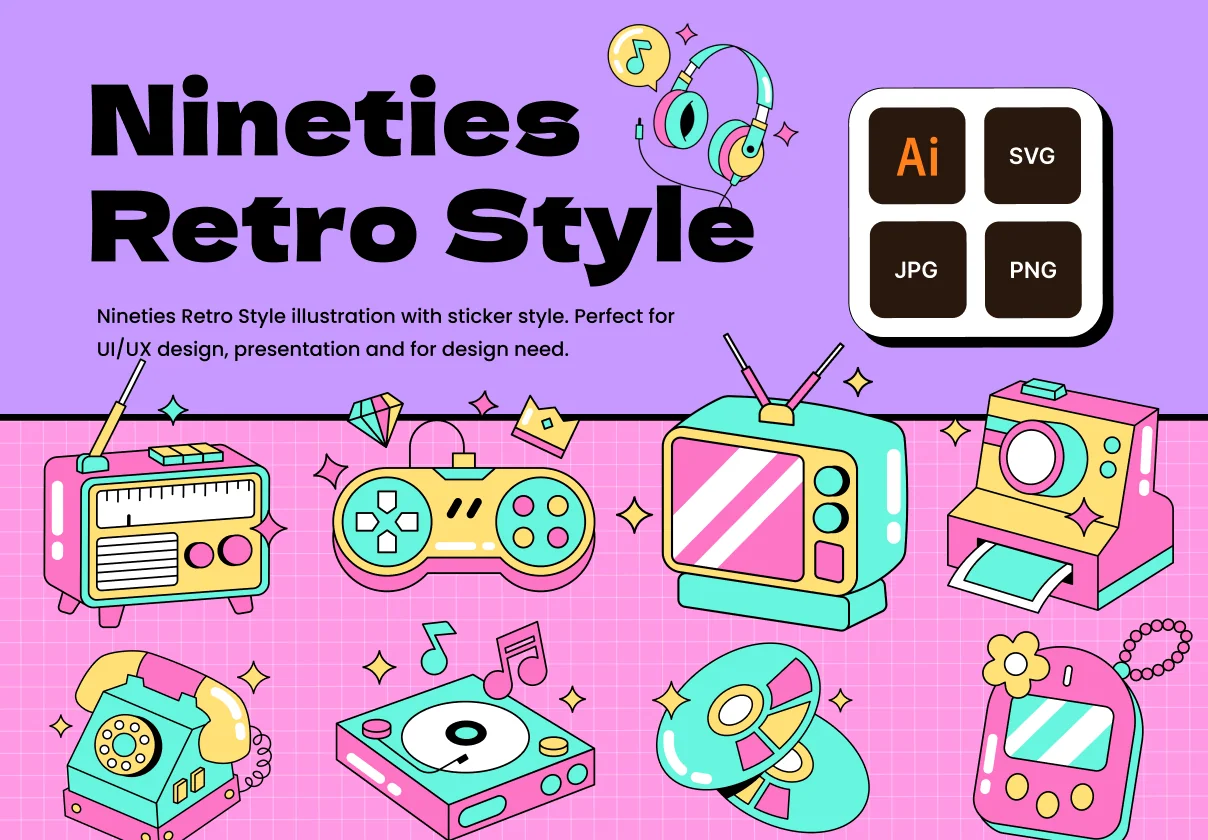 Ninties Icon Retro Style