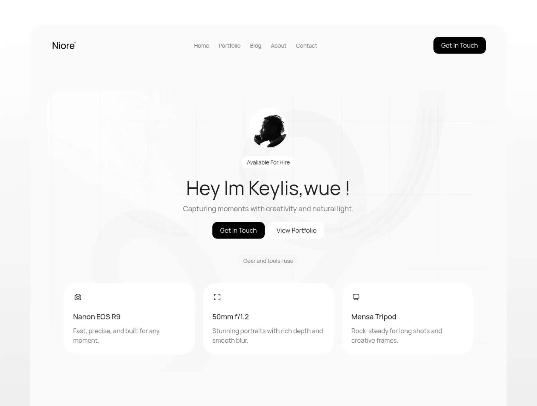 Niore Photography Template 4