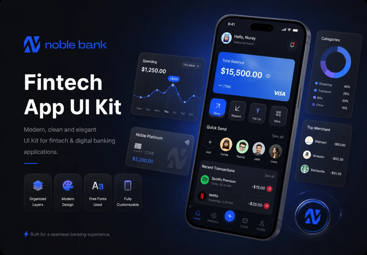 Noble Fintech App UI Kit