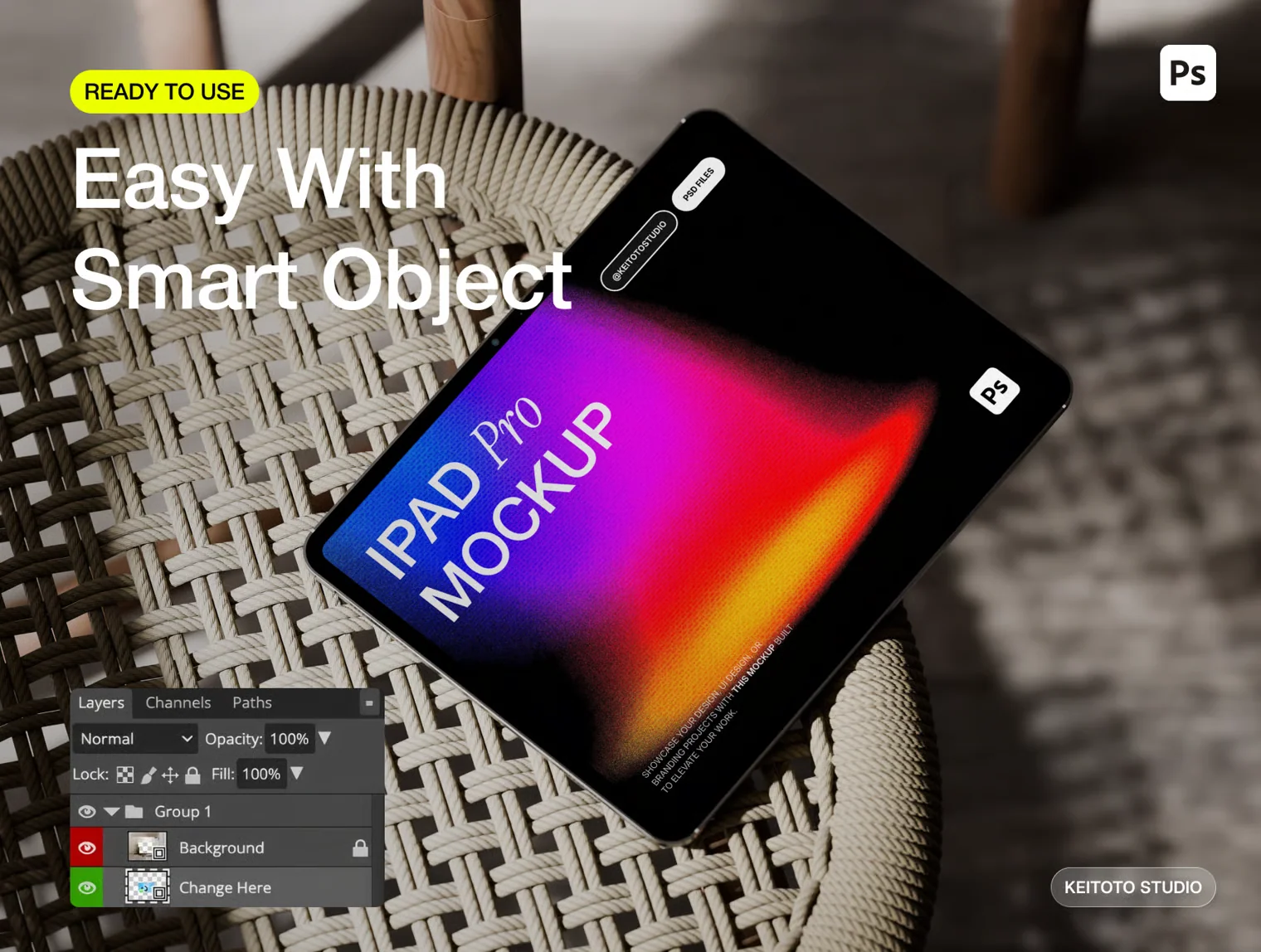 Noctra iPad Pro Mockup Cinematic PSD Scene Collection 3